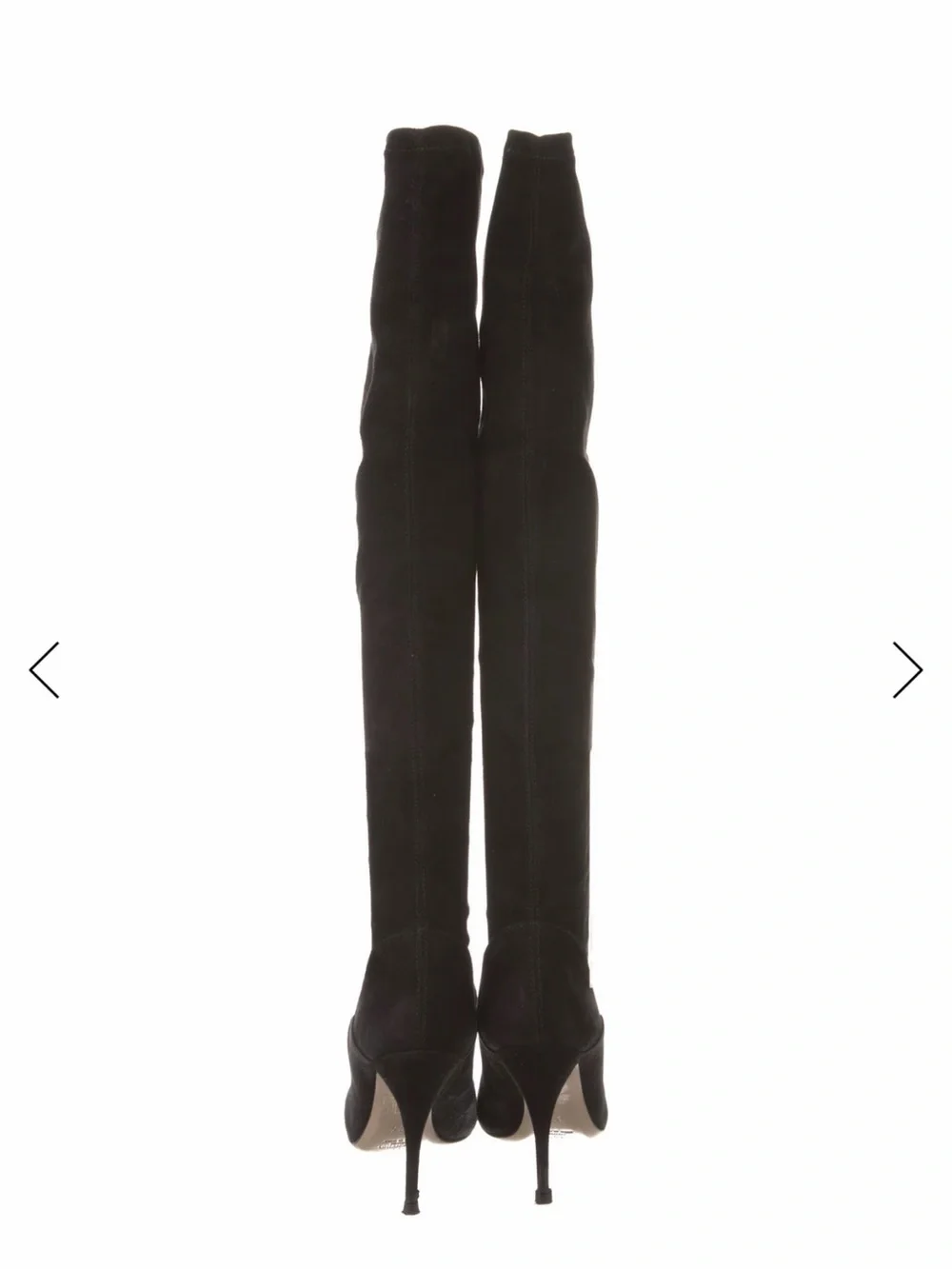 Valentino Black Suede Over-the-Knee Stiletto Boot